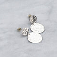 Load image into Gallery viewer, Double Hammered Disc Earrings
