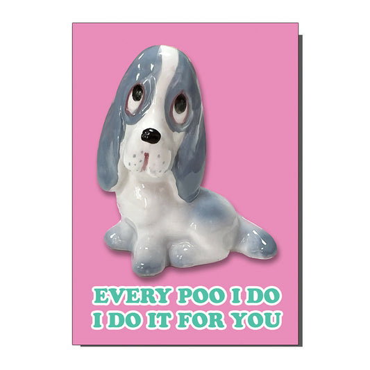 Every Poo I Do Kitsch Dog Birthday / Greetings Card