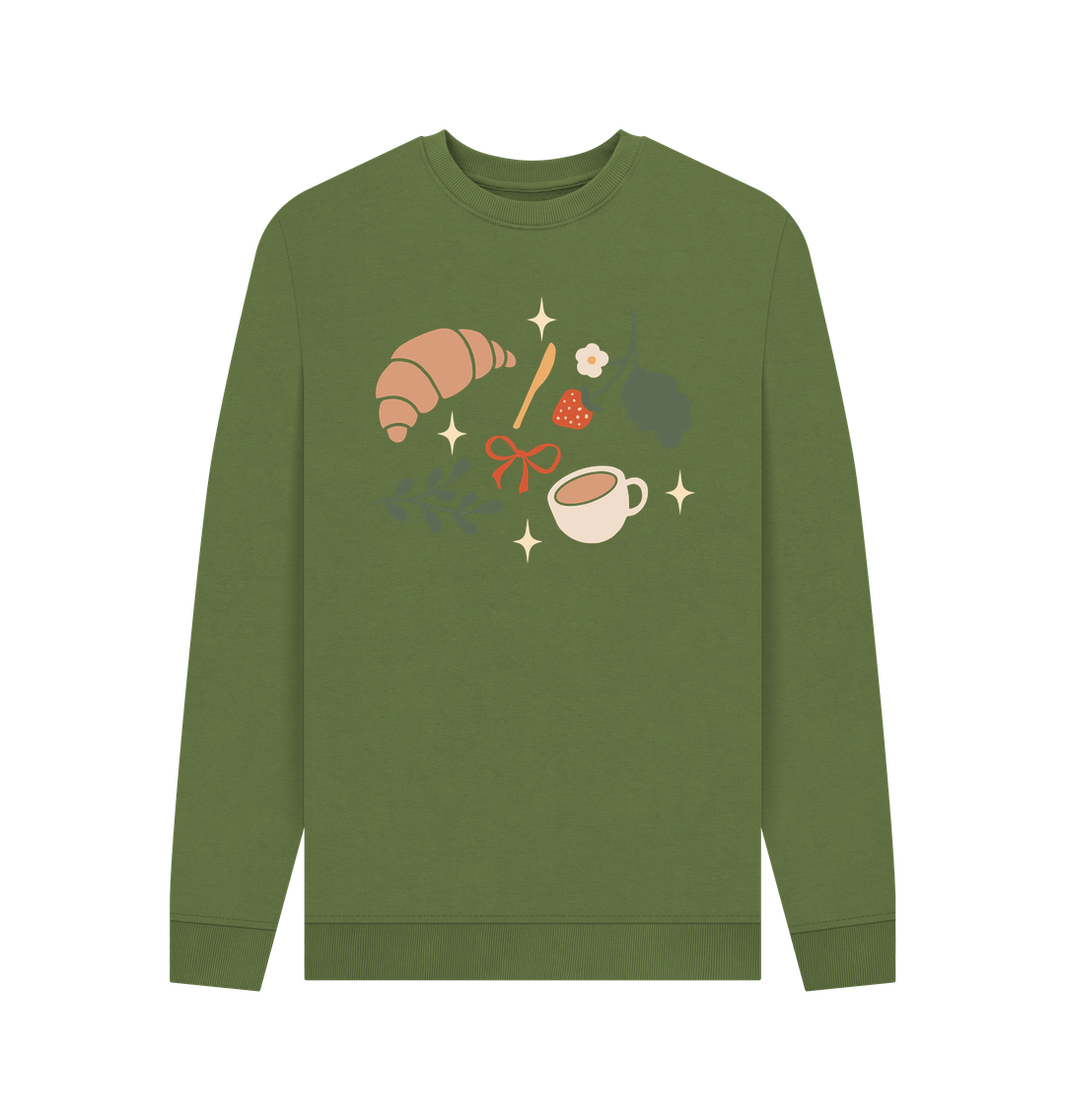 Khaki Croissant unisex style sweater