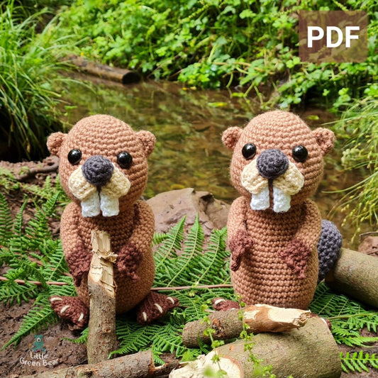 PDF Beaver Crochet Pattern, Bobby the Beaver Crochet Pattern, Crochet Pattern, Beaver Amigurumi Pattern