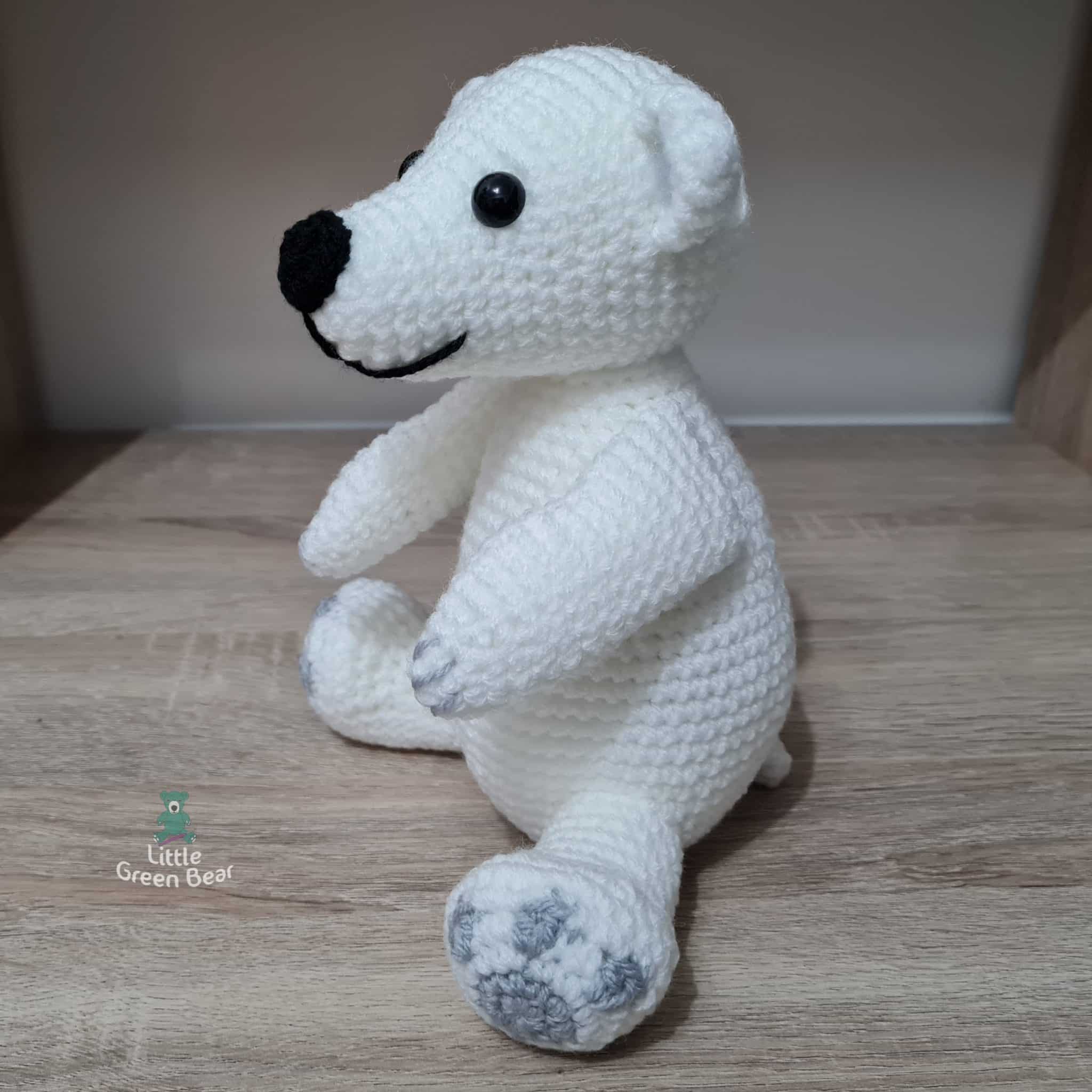 PDF Polar Bear Crochet Pattern, Preston the Polar Bear Crochet Pattern, Crochet Pattern, Bear Amigurumi Pattern, Christmas Craft