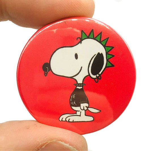 Punk Beagle Dog Inspired Button Pin Badge