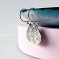 Load image into Gallery viewer, Hand Stamped Daisy Sterling Silver Teardrop Earrings - MaisyPlum
