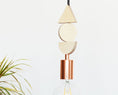 Load image into Gallery viewer, Natural Wood And Copper Shapes Pendant Hanging Ceiling Light
