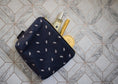 Load image into Gallery viewer, Art Deco Navy Accessory Bag
