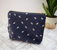 Load image into Gallery viewer, Art Deco Navy Accessory Bag
