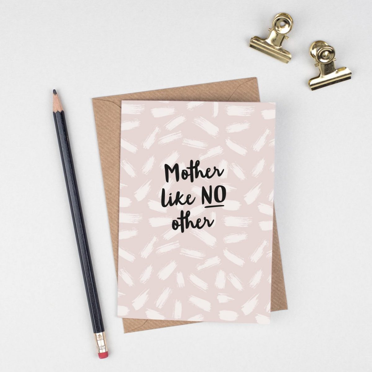 Mothers Day Card Funny, Mother Like No Other, Best Mum Card, Birthday Card for Mummy, Mothers Day Gift, New Mum, Patterned Brush Lettering