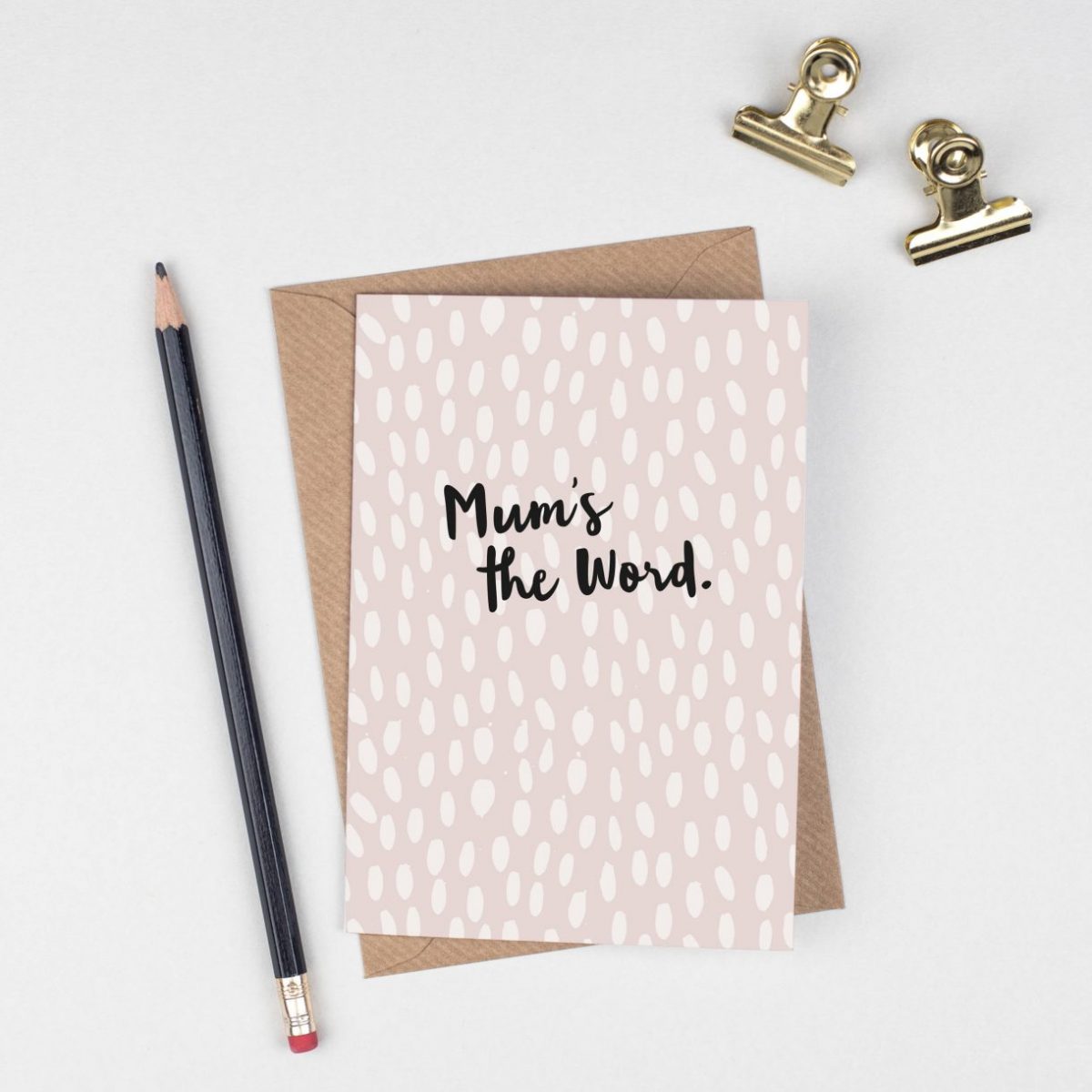 Mothers Day Card Funny, Birthday Card for Mum, Mums the Word, New Mum card, Inspirational Quote, New Baby Card, Love Mum, Mothers Day Gift