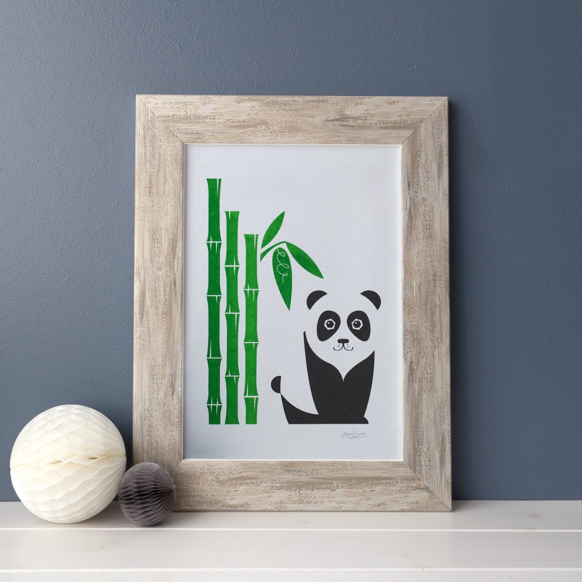 Panda Print, Animal Poster, Panda Gifts, Nursery Decor, Black White, Bear Wall Art, Gift for Kids, Scandinavian Design, Riso Print for Girls