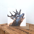 Load image into Gallery viewer, Bellowing Stag Greetings Card
