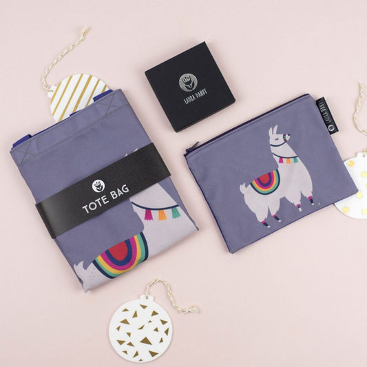 Llama Gift Set, Tote Bag & Pencil Case Gift Set For Her, For Women, For Christmas, Back To School Gift Set, Gifts For Children, Mexican Gift