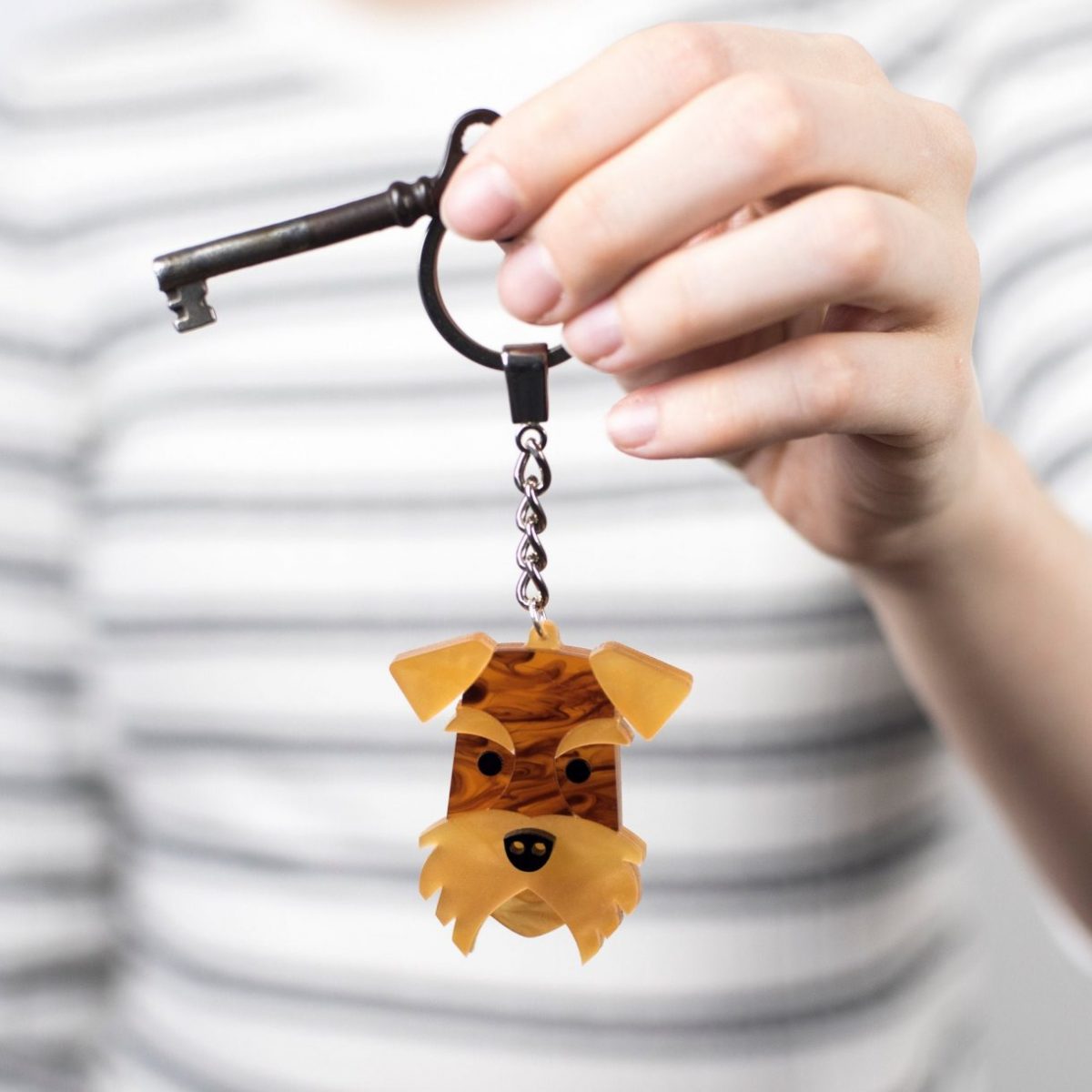 Airedale Terrier Dog Keyring, Dog Lover Gift, Animal Key Fob, Pet Key Chain, Gift for Her, New Home Gift, Laser Cut Acrylic Dog Key Holder