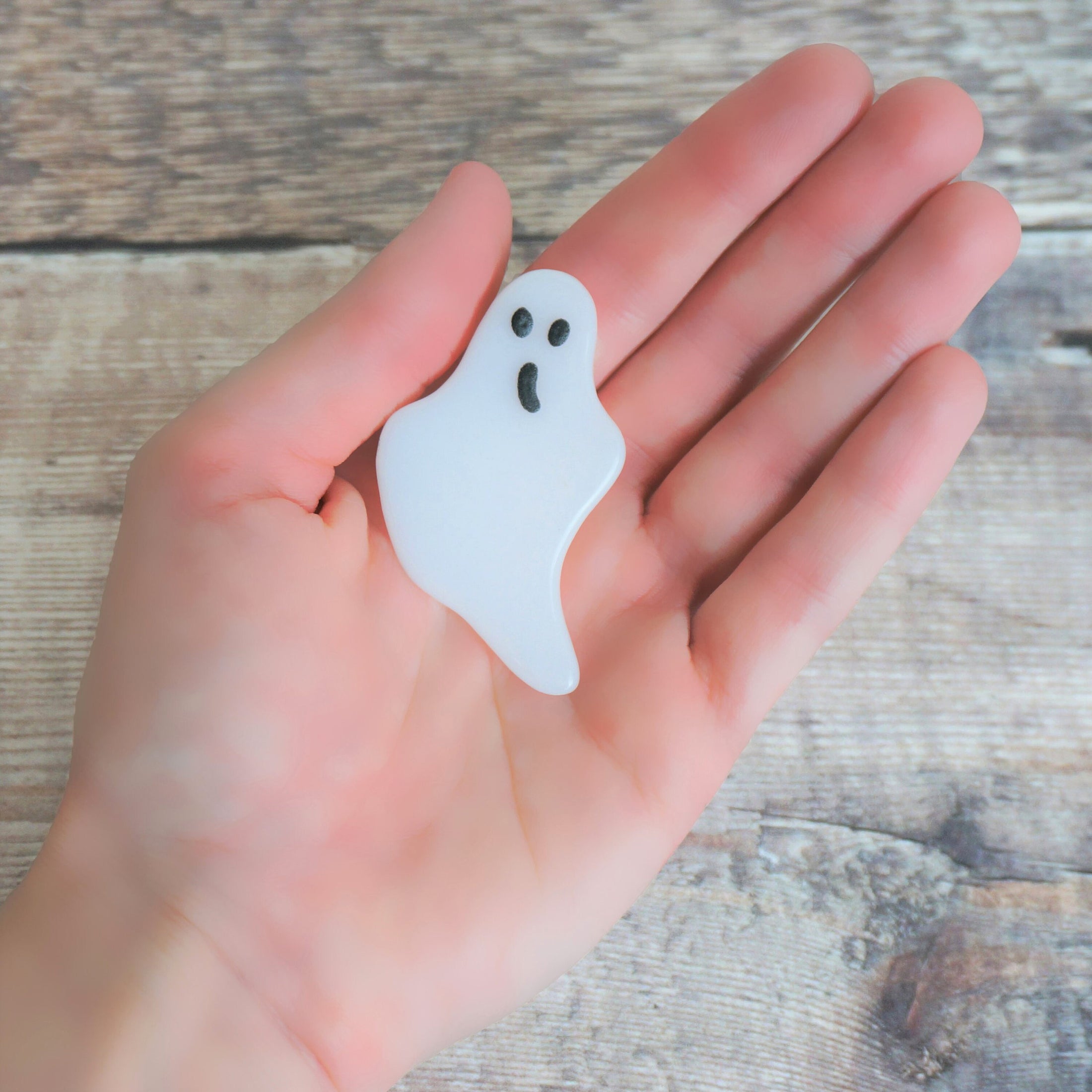 Handmade Fused Glass Halloween Trick Or Treat Ghost Brooch By Jessica Irena Smith Glass
