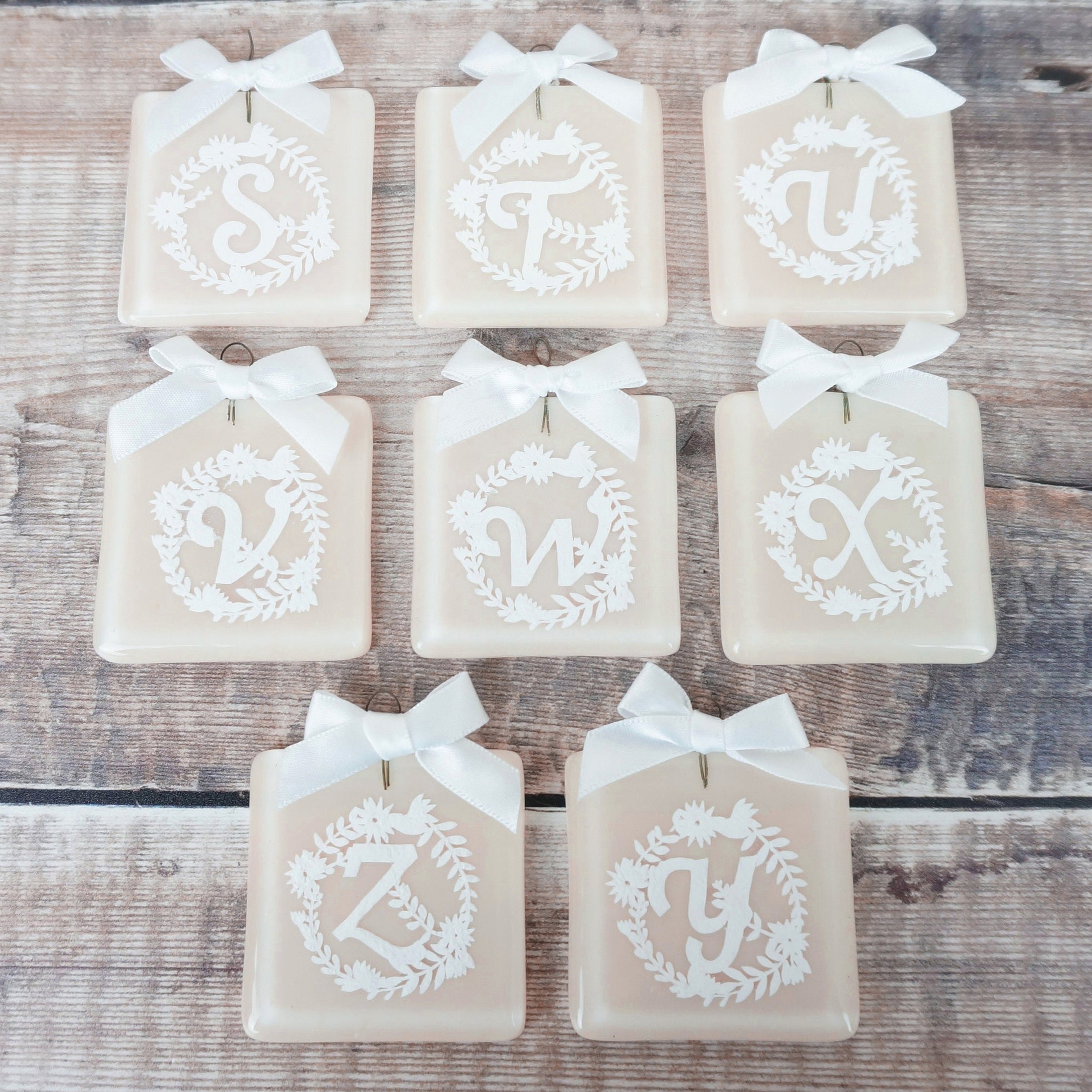 Handmade Fused Glass Alphabet Paper Cut Letter Keepsake Favour By Jessica Irena Smith