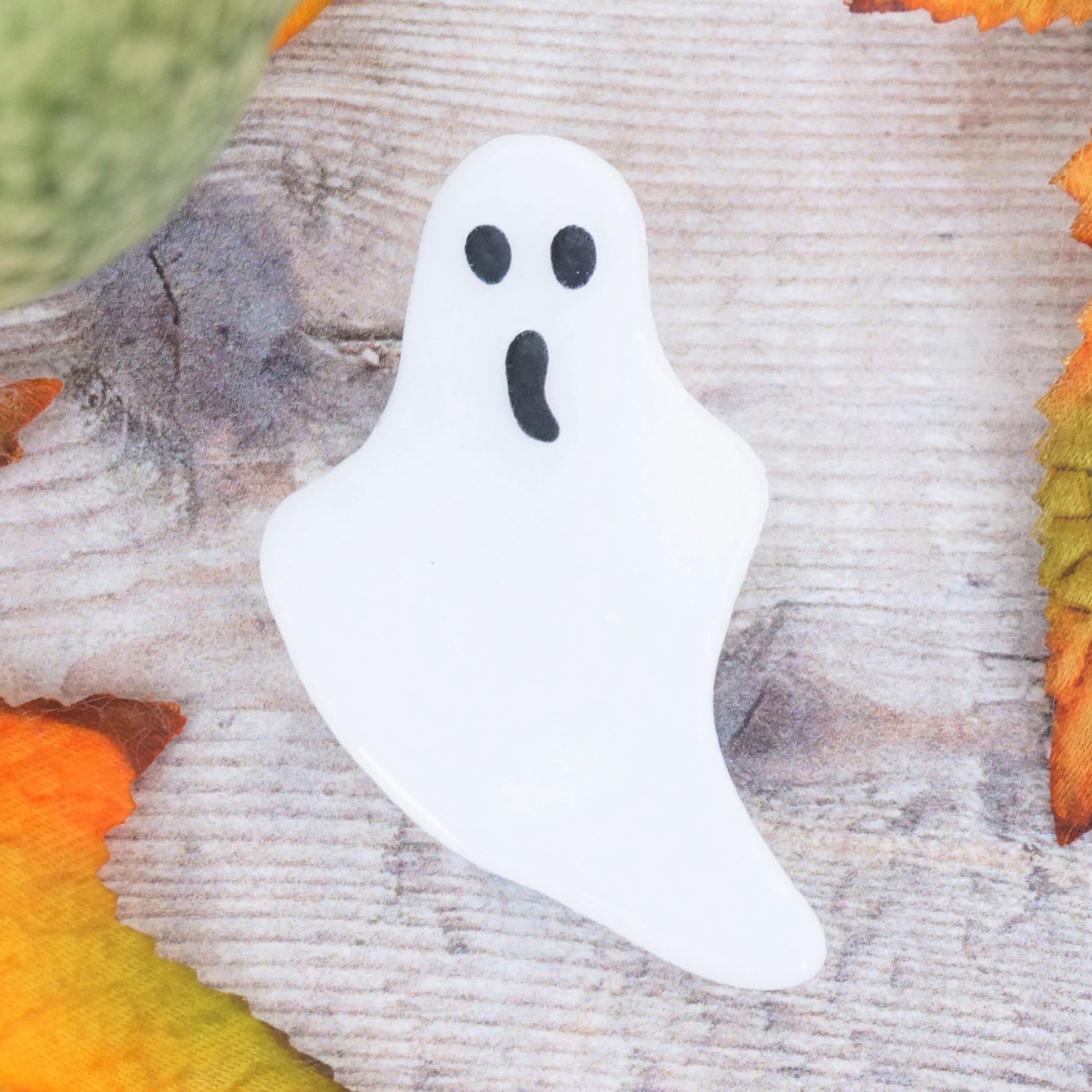 Handmade Fused Glass Halloween Trick Or Treat Ghost Brooch By Jessica Irena Smith Glass