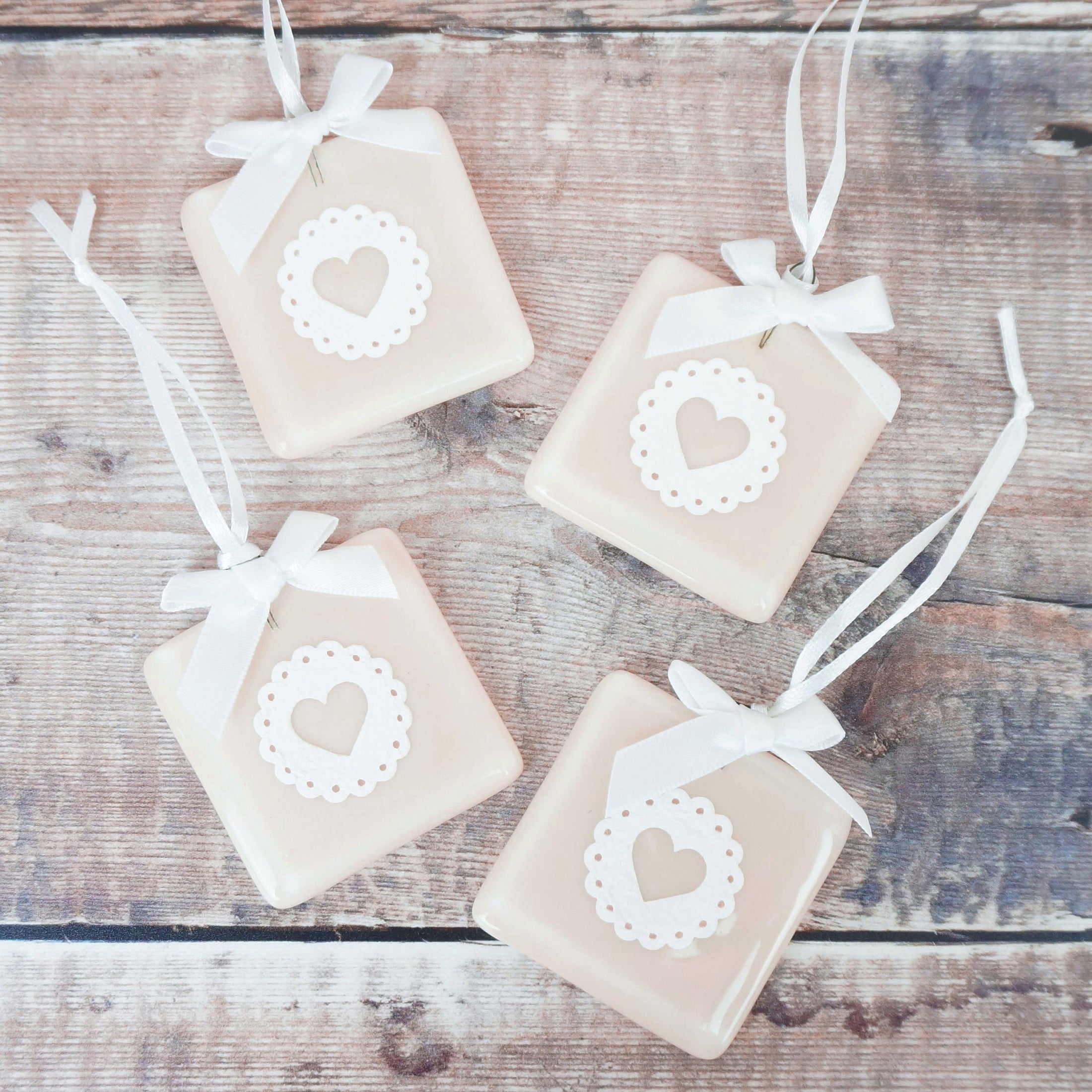 Handmade Fused Glass Paper Cut Confetti Heart Keepsake Favour By Jessica Irena Smith Glass