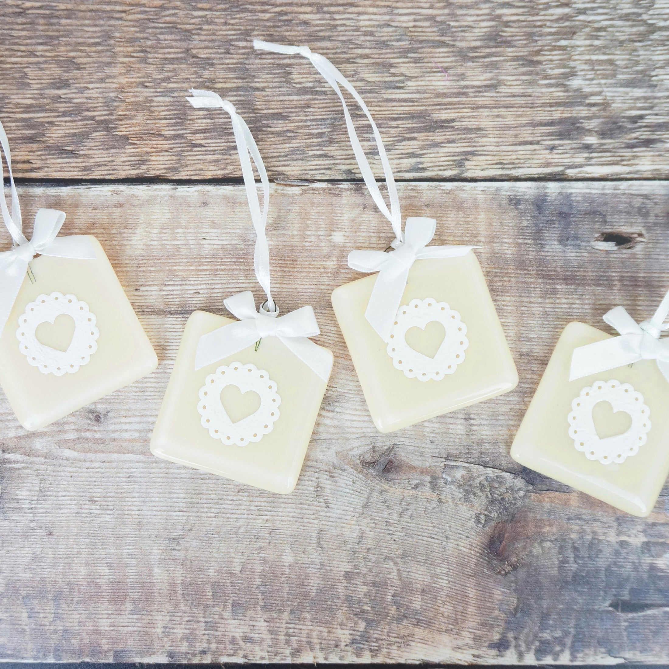 Handmade Fused Glass Paper Cut Confetti Heart Keepsake Favour By Jessica Irena Smith Glass