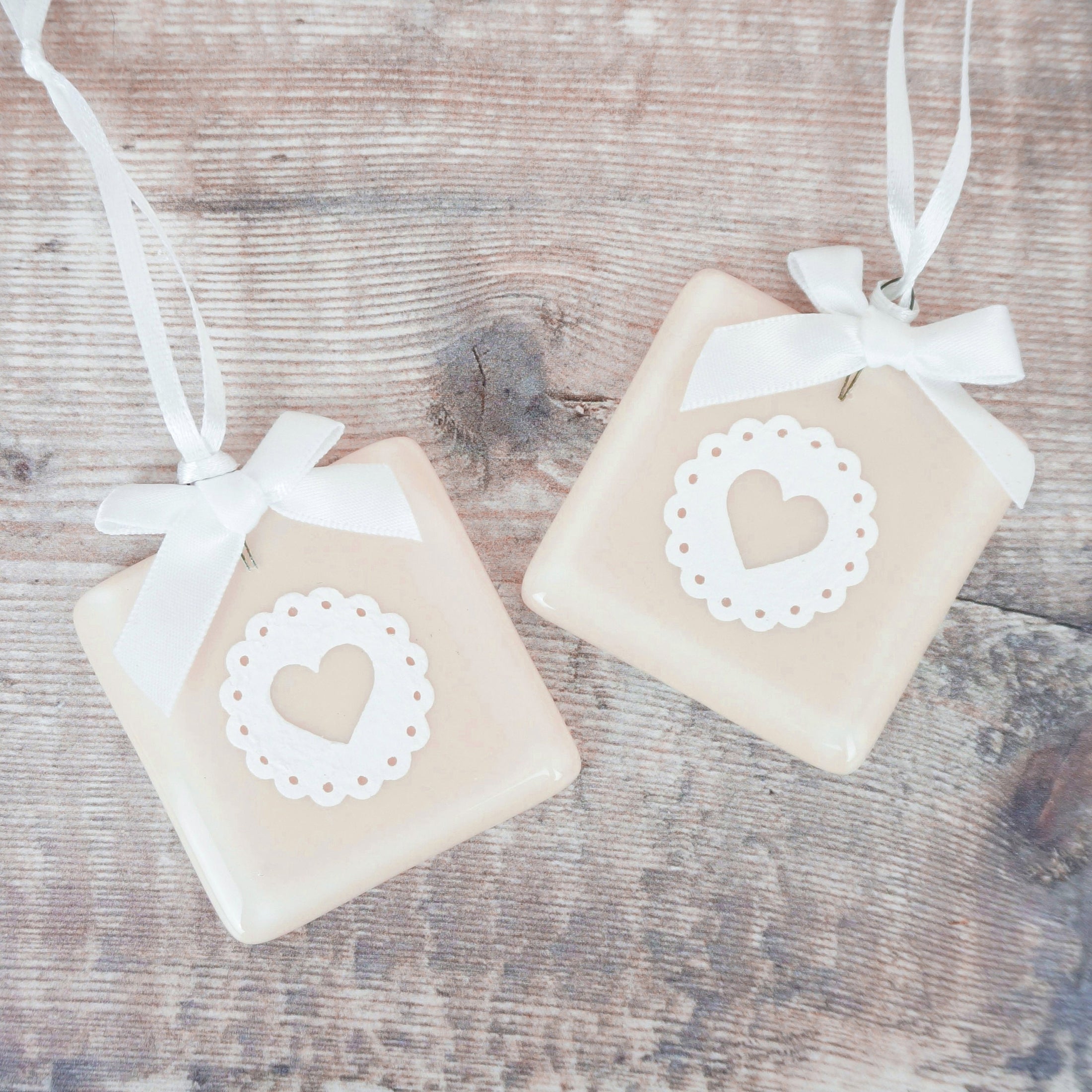 Handmade Fused Glass Paper Cut Confetti Heart Keepsake Favour By Jessica Irena Smith Glass