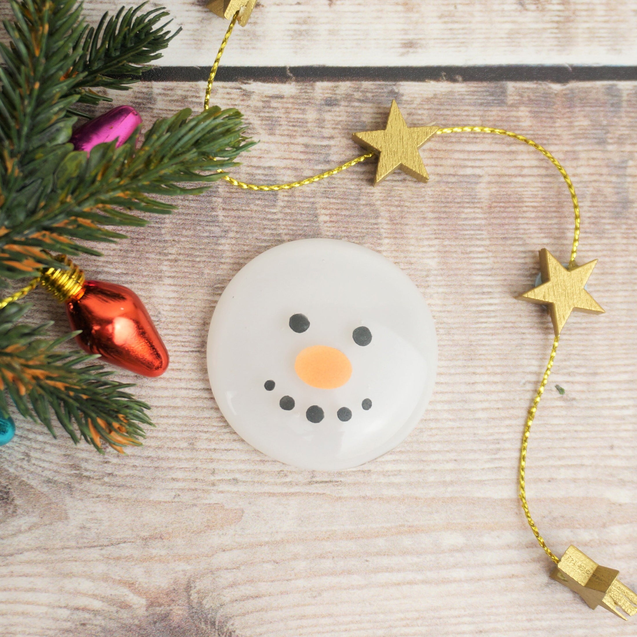 Handmade Fused Glass Snowman Face Christmas Brooch Badge By Jessica Irena Smith Glass