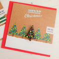 Load image into Gallery viewer, Christmas Card With Handmade Glass Christmas Tree Brooch By Jessica Irena Smith Glass
