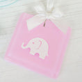 Load image into Gallery viewer, Handmade Glass Paper Cut Baby Elephant Keepsake In Pink Or Blue By Jessica Irena Smith Glass
