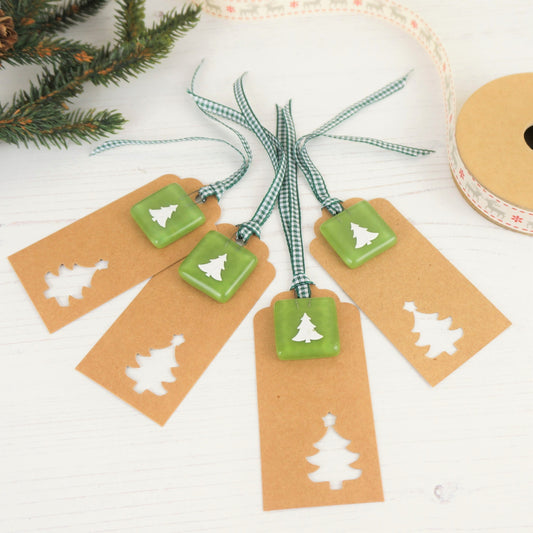 Pack Of Four Handmade Fused Glass Paper Cut Keepsake Christmas Gift Tags By Jessica Irena Smith Glass