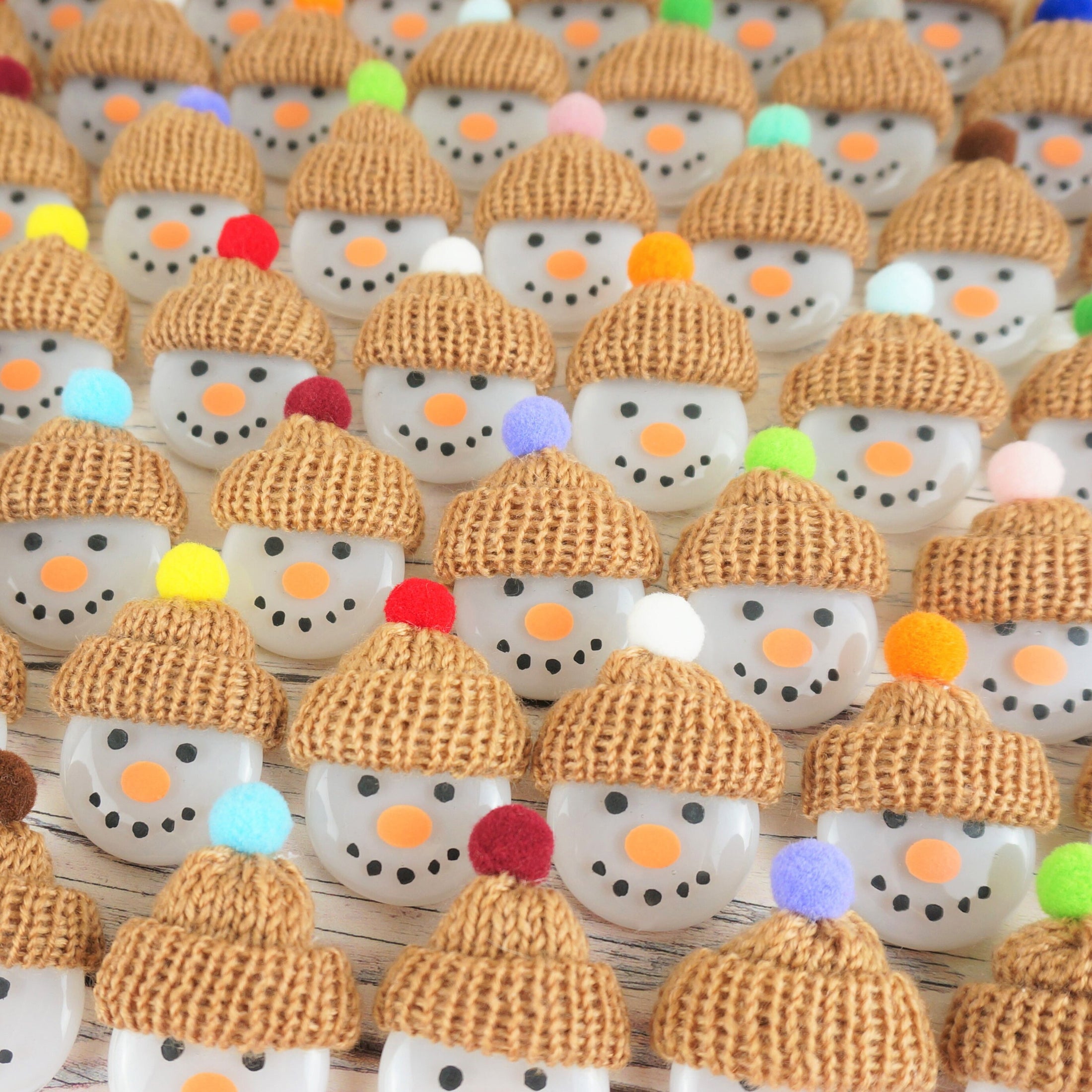 Handmade Fused Glass Snowman With Knitted Bobble Hat Christmas Brooch Badge By Jessica Irena Smith Glass