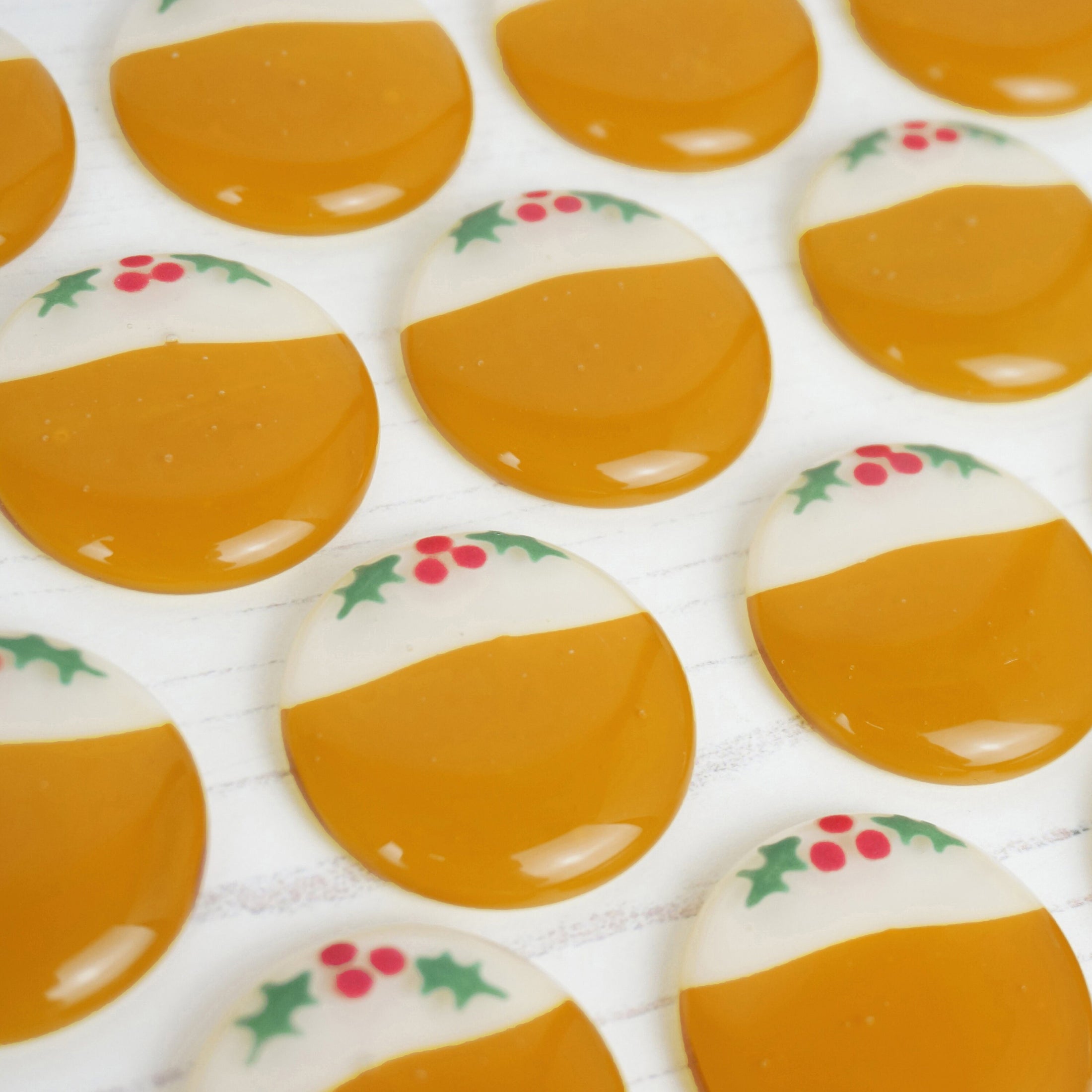 Handmade Fused Glass Christmas Pudding Brooch Badge By Jessica Irena Smith Glass