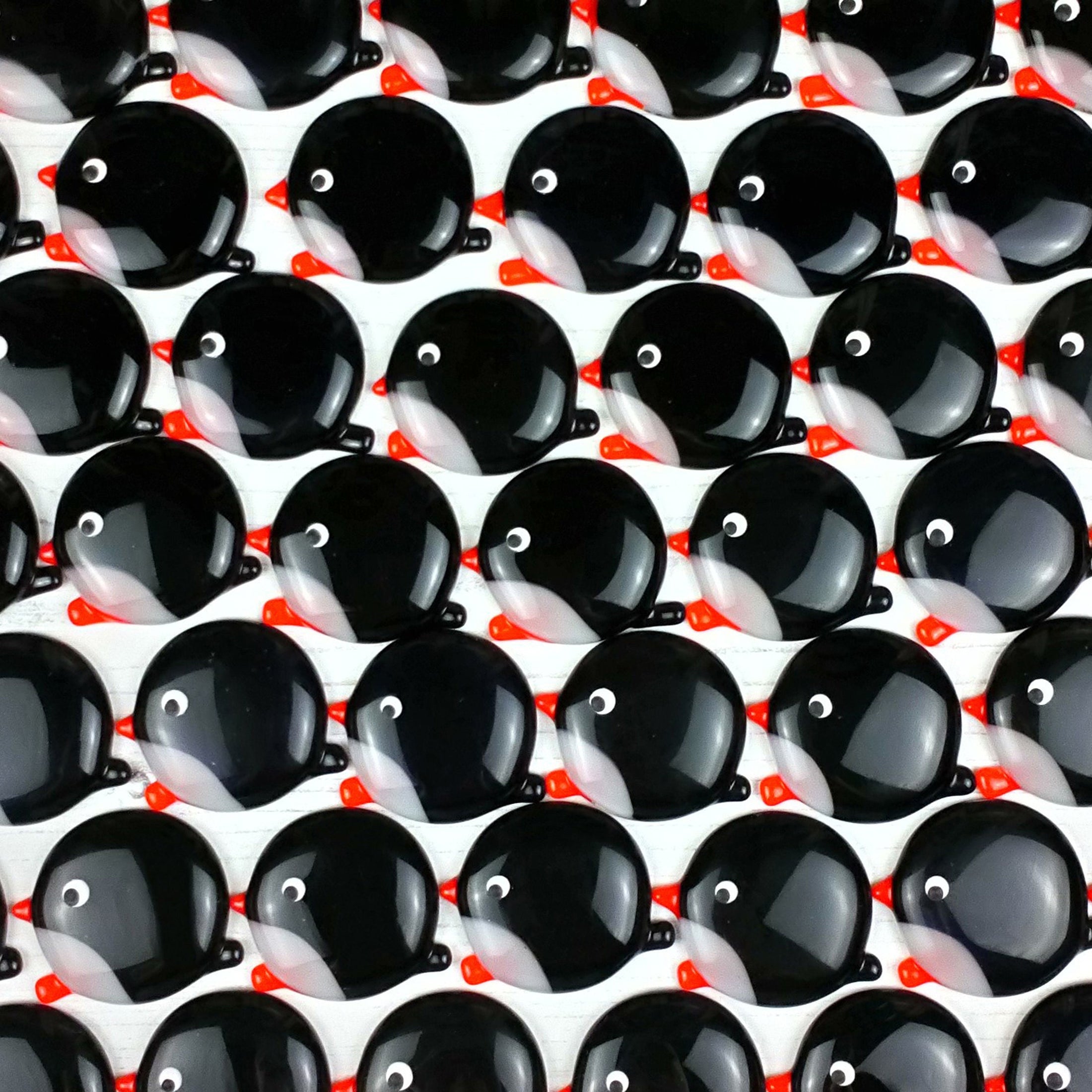 Handmade Fused Glass Christmas Penguin Brooch Badge By Jessica Irena Smith Glass