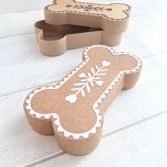 Bone Shaped Gift Box / Pet Gift Box/ Dog Treat Box/ Dog Birthday