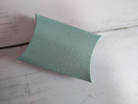 14x Mini Pillow Boxes - Twinkly Glitter Colours - (non shed)