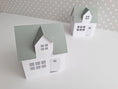 Load image into Gallery viewer, 3D Paper House / Christmas House/ DIY Tea Light/ Paper Village/ Tea Light House/ Scandi House Decor/ Paper House Decoration/ Mantle Decor
