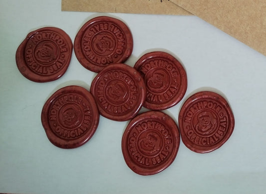 North Pole Official Seal - Letter Wax Seal x1 - Self Adhesive