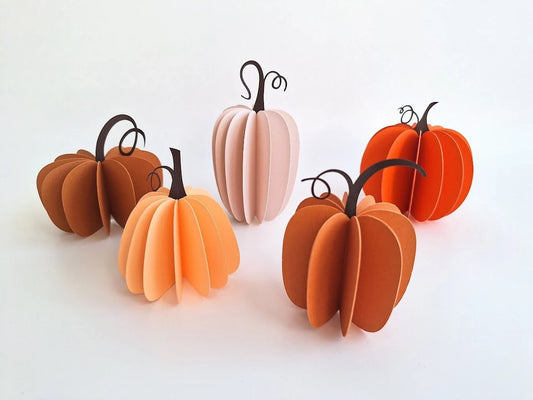 Set of 5 Halloween Pumpkins / Fall Decor / Autumn Home Decor