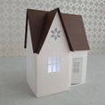 Load image into Gallery viewer, DIY Paper House / Christmas House/ DIY Tea Light/ Paper Village/ Tea Light House/DIY Putz House/ Paper House Decoration/ Mantle Decor
