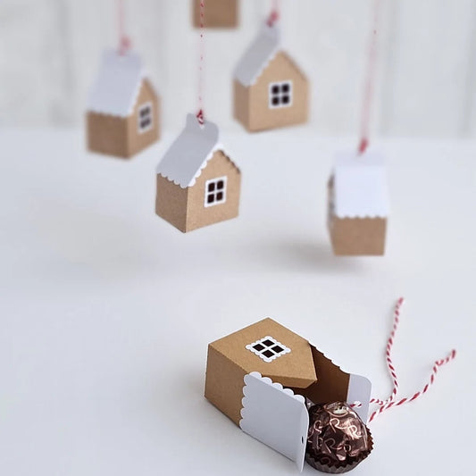 Advent Calendar Boxes /Ginger Bread Houses/ Treat Box / Christmas Table Decoration