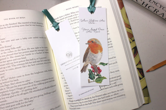 Wildlife Art Bookmark: Robin, Stag, Fox, Poppy - Book Lover Gift, Stocking Filler, Book Accessories