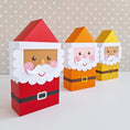 Load image into Gallery viewer, Santa Treat Box/Father Christmas Gift Box/ Advent Calendar Boxes / Treat Box / Christmas Table Decoration / Tree Decoration
