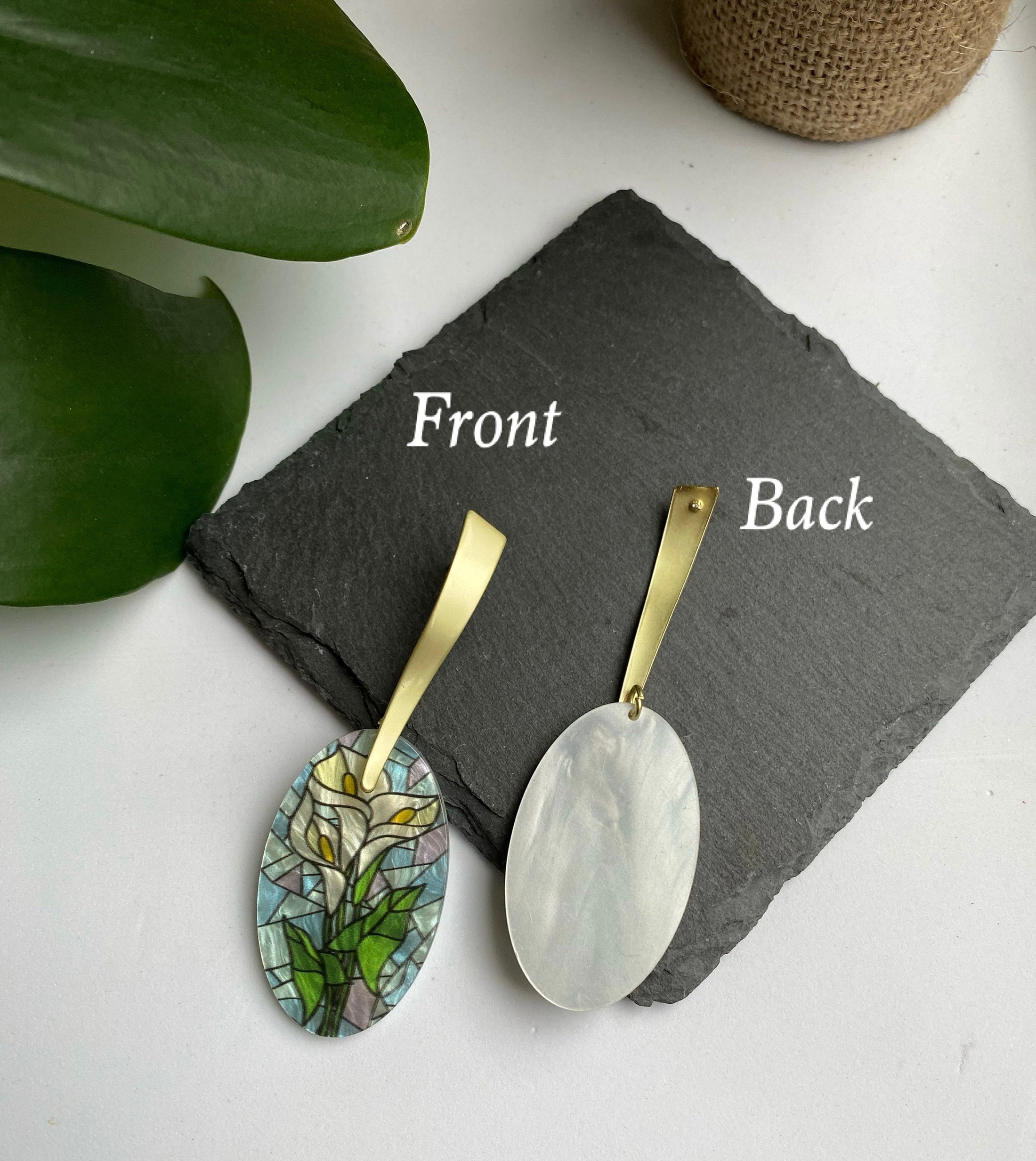 Lily Floral Drop Earrings, Long Gold plated Earring Connectors, Summer Jewellery for Moms, Cala Lily Statement Earrings for Ladies