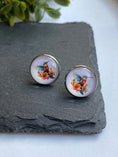 Load image into Gallery viewer, Hummingbird Cabochon Earring Set, Beach Holiday Stud Pack earrings, Double Stud Pack Earrings Set, Colourful Jewelry Gift set for Ladies
