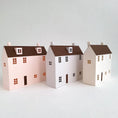 Load image into Gallery viewer, Set of 3 DIY Paper Village Houses Bundle/ DIY Tea Light/ Paper Village/ Tea Light House/DIY Putz House/ Paper House Decoration/
