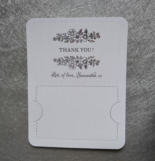 Personalised Thank You Gift Card Holder with Pearlescent Envelope