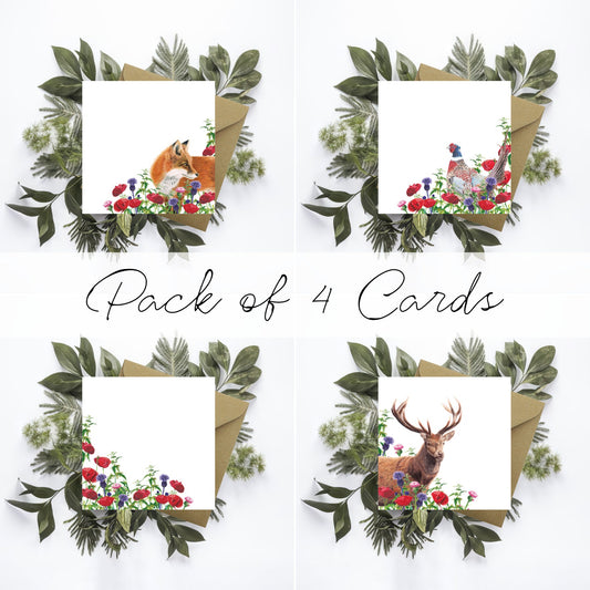 Poppy Field Greetings Cards: Countryside Animal Art, Any Occasion, Birthday, Mother's Day...