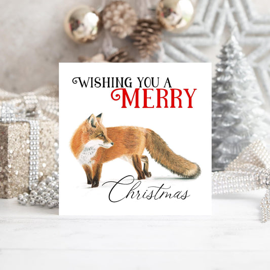 Fox Christmas Card: Xmas Card, Wildlife Art, Blank Inside
