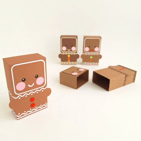Gingerbread Man Treat Box/ Christmas Gift Box/ Advent Calendar Boxes / Treat Box / Christmas Table Decoration / Tree Decoration/Paper Craft