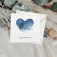 Load image into Gallery viewer, Heart Valentine's Card: Night Sky Tree Design
