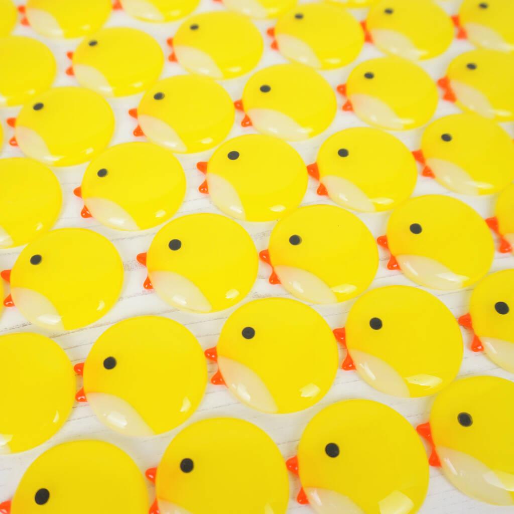 Handmade Fused Glass Easter Chick Brooch by Jessica Irena Smith Glass