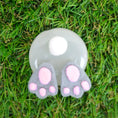 Load image into Gallery viewer, Handmade Fused Glass Easter Bunny Bum Brooch by Jessica Irena Smith
