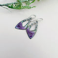 Load image into Gallery viewer, Irregular Triangle Earrings - Purple - MaisyPlum
