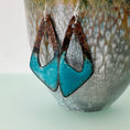 Load image into Gallery viewer, Irregular Triangle Earrings - Teal - MaisyPlum
